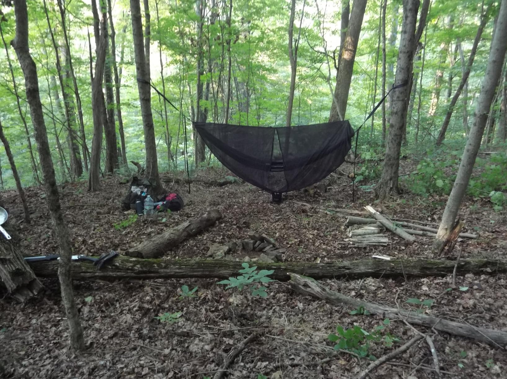 ENO TravelNest Hammock & Straps Combo - Portable Hiking and Camping Hammock with Straps Included - Travel Hammock for Camping, Hiking, Backpacking, a Festival, or The Beach - Moss customer photo 2