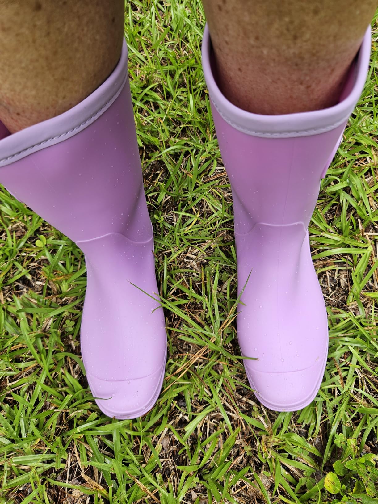 Women's Mid Calf Rain Boots Waterproof Fashion Garden Shoes Anti-slipping Rainboots For Women Comfortable Insole Light Rain Shoes customer photo 1