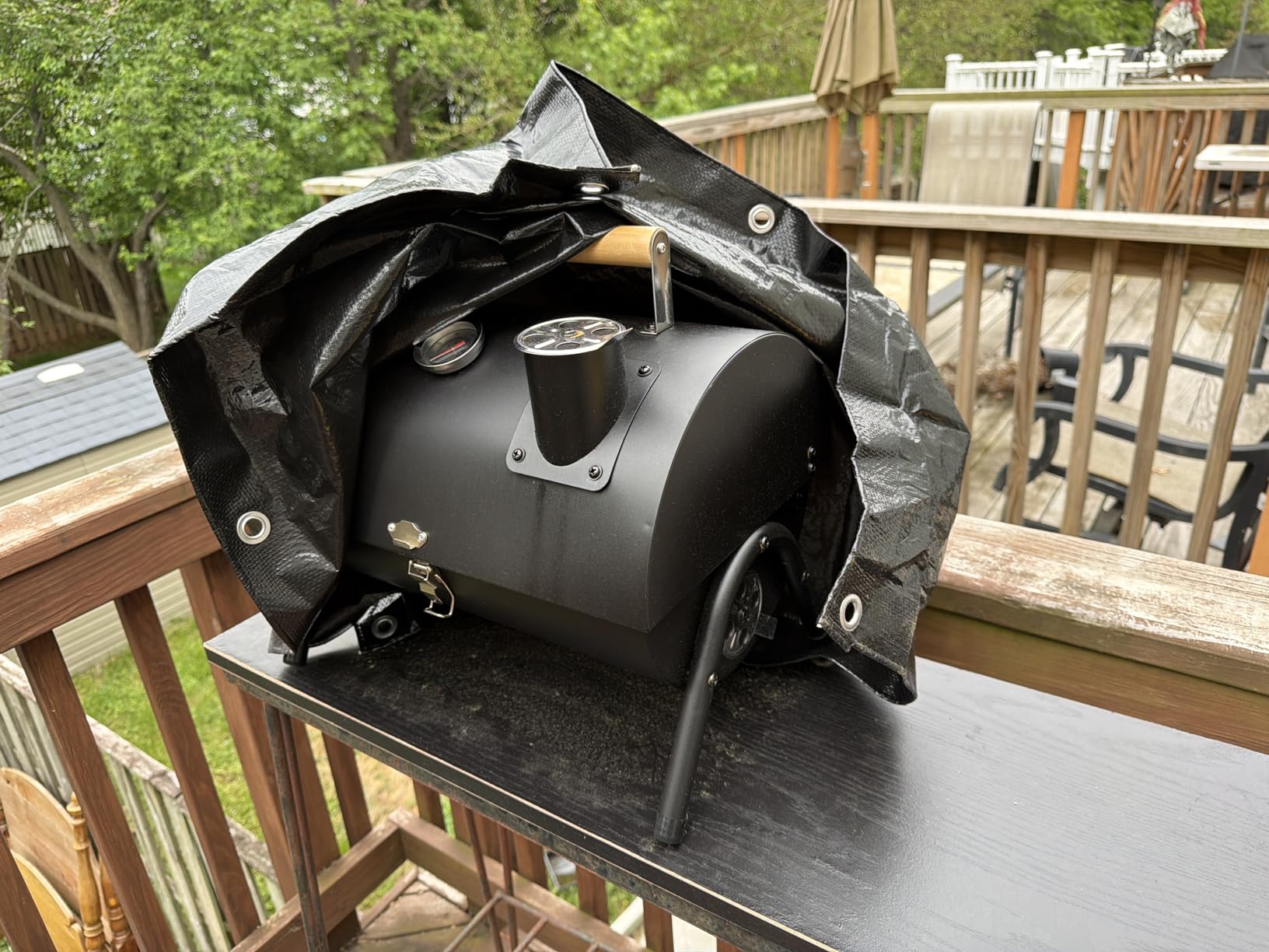Joyfair Portable Charcoal Grill with Thermometer, Small Tabletop Barbecue Grill for Outdoor Camping Backyard Party BBQ Cooking customer photo 2