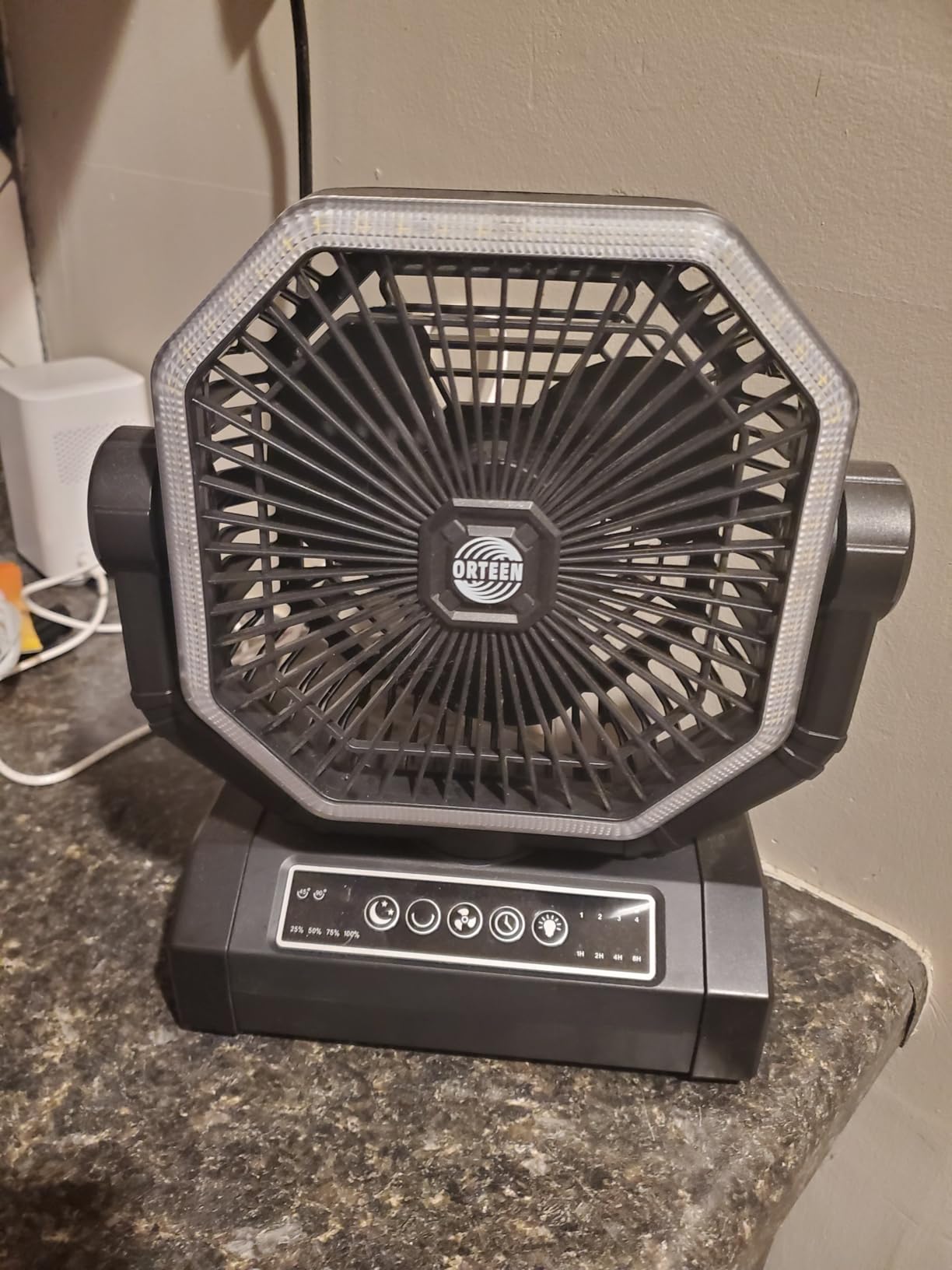 Portable Rechargeable Fan - 9-Inch Camping Fan for Tent, 24000mAh(60Hrs) Battery Operated Fan for Camping, Auto Oscillation Cordless Fans, Tent Fans with Remote/Light, 4 Speeds, 4 Timing, Outdoor customer photo 1