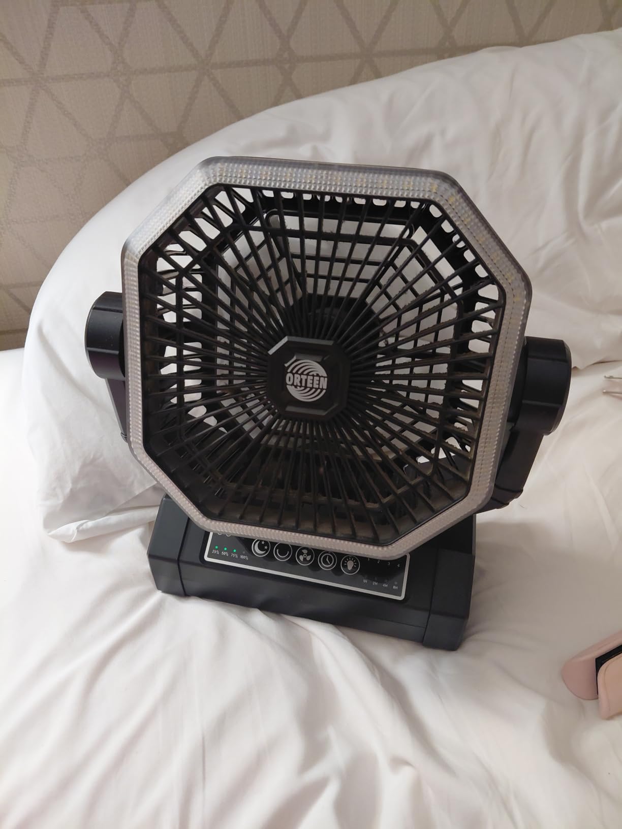 Portable Rechargeable Fan - 9-Inch Camping Fan for Tent, 24000mAh(60Hrs) Battery Operated Fan for Camping, Auto Oscillation Cordless Fans, Tent Fans with Remote/Light, 4 Speeds, 4 Timing, Outdoor customer photo 2