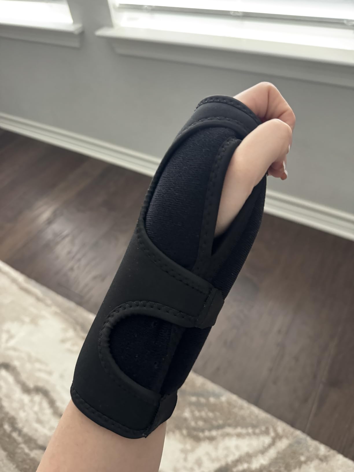 ComfyBrace 2 PACK Nighttime Pain Relief Wrist Brace for Carpal Tunnel, Tendonitis, Arthritis | Fits & Soothes Aches in Both Hands | Palm Cushion Beads for Hot Spots | Breathable Fabric customer photo 1