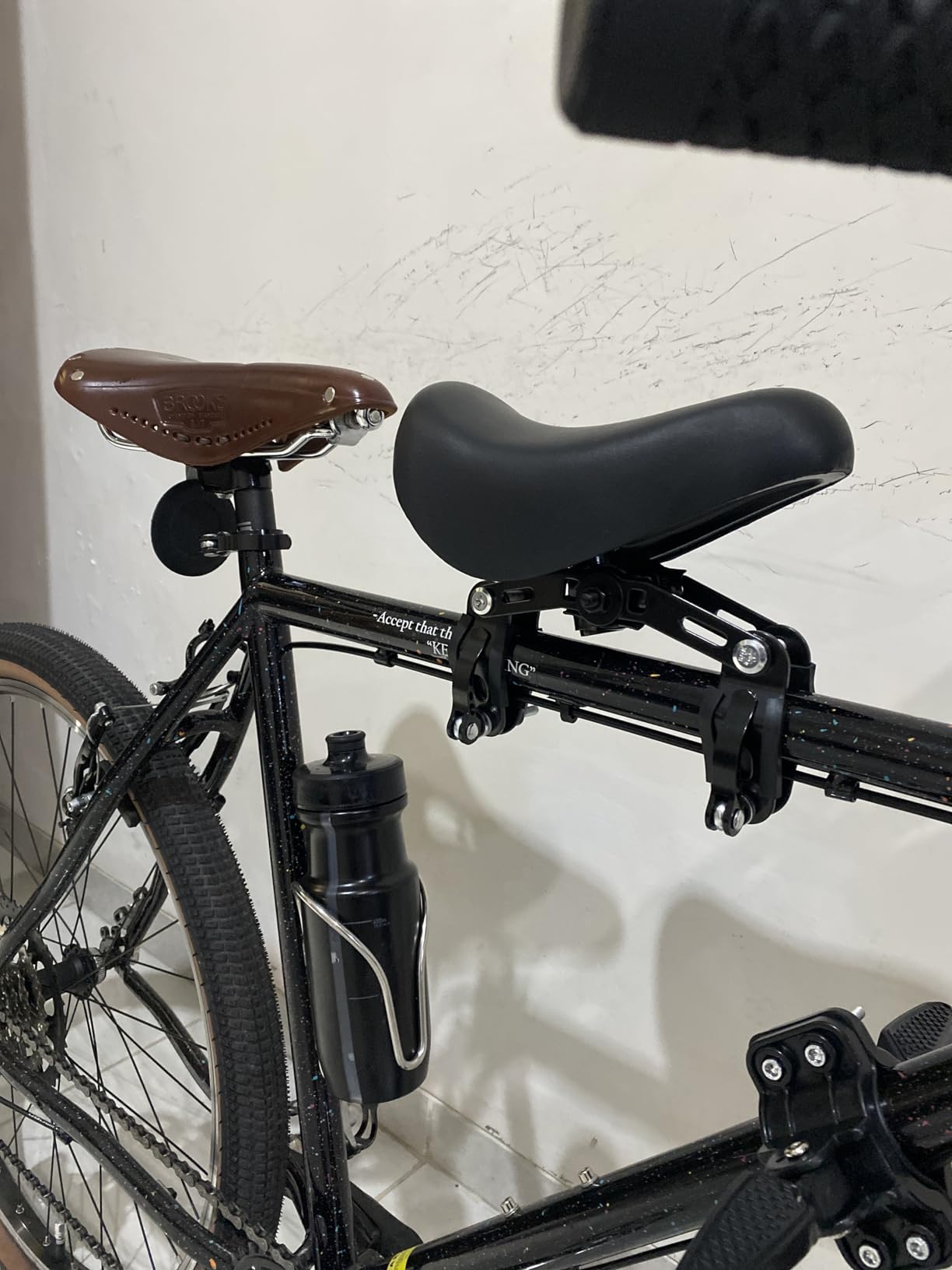 Kids Bike Seat Child Bike Seat Front Mount Toddler Bike Seat for 2-5 Years, Child Bicycle Seats with Foot Pedals Compatible with All Adult Mountain Bikes customer photo 2