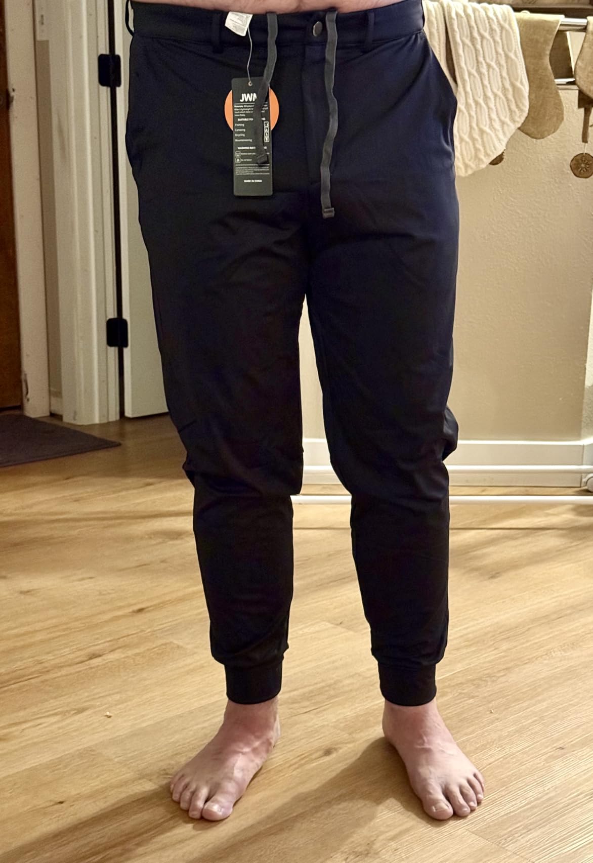 JWM Men's Stretch Golf Joggers Pants with Belt Loops - 29