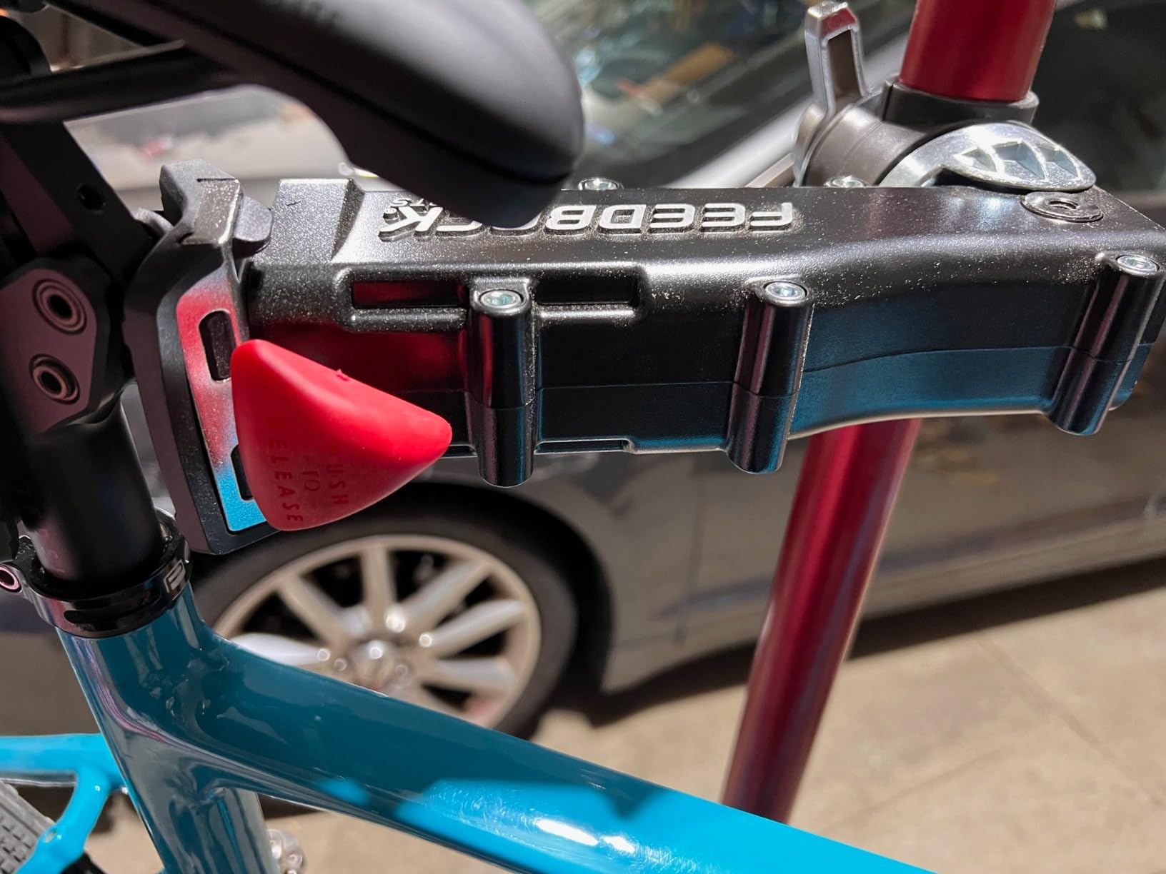 Feedback Sports | Pro Mechanic Bike Repair Stand with Secure Quick-Action Clamp | Height Adjustable | Foldable and Portable Bicycle Workstand customer photo 2