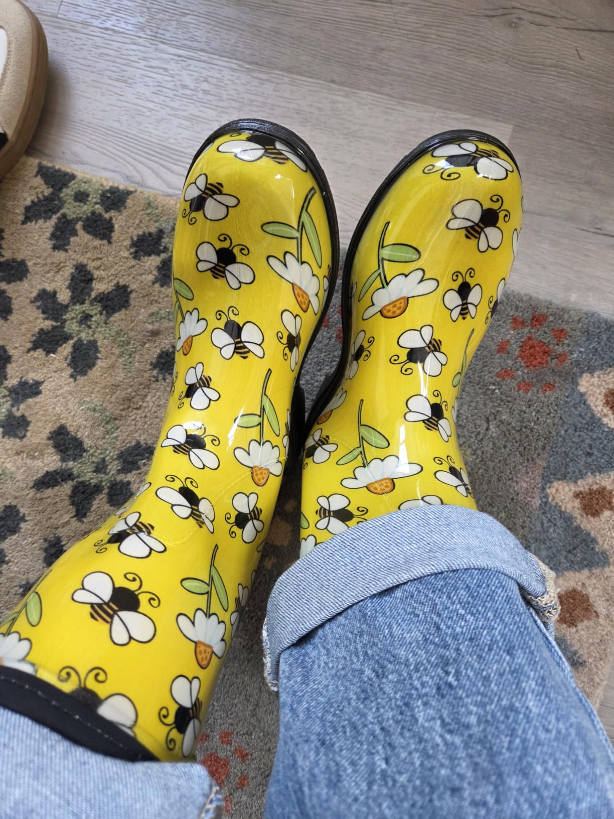 Waterproof Garden Rain Boots for Women - Cute Mid-Calf Mud & Muck Boots with Premium Comfort Support Insole customer photo 1