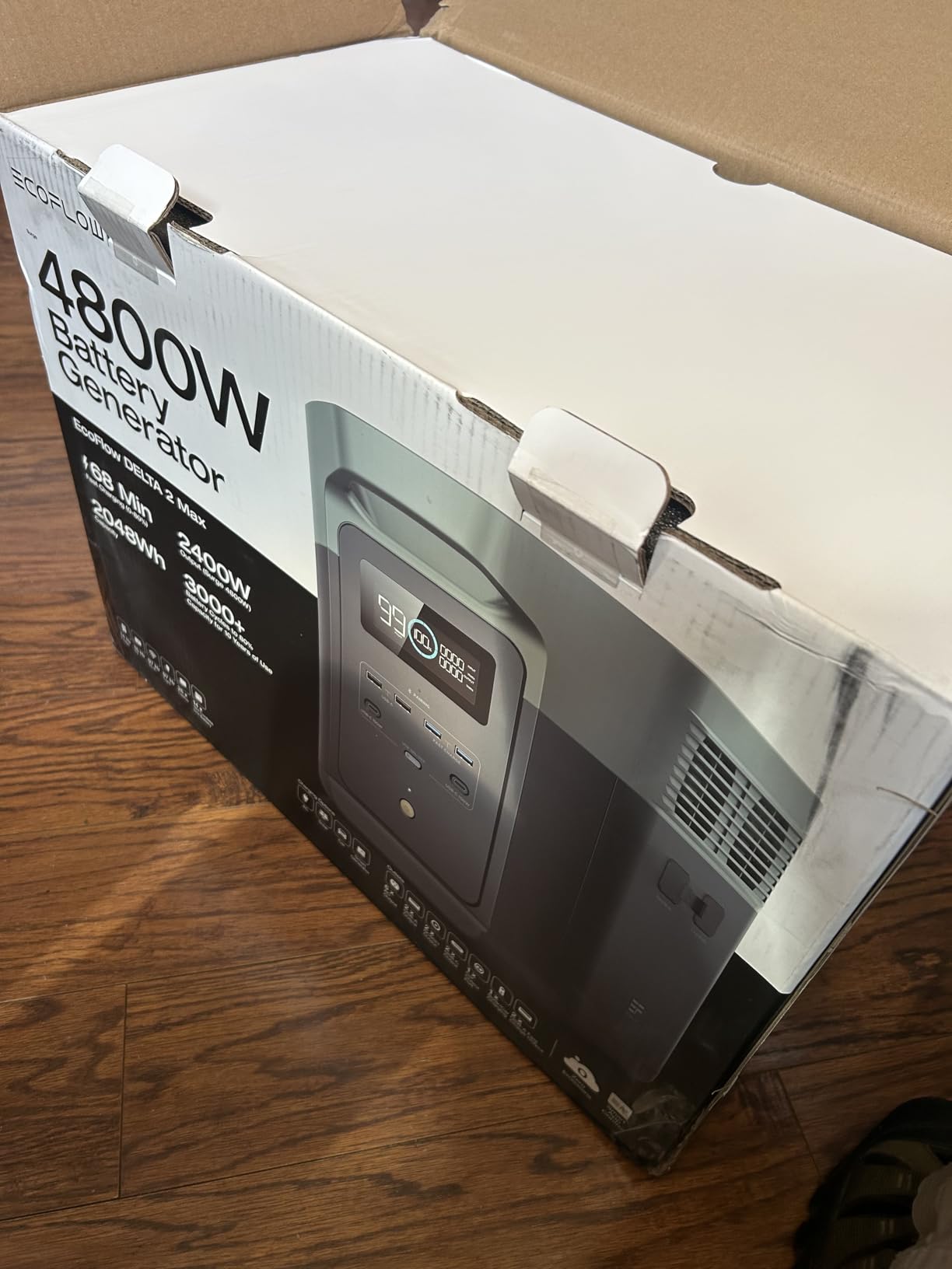 EF ECOFLOW Portable Power Station DELTA 2 Max, 2400W LFP Solar Generator, Full Charge in 1 Hr, 2048Wh Solar Powered Generator for Home Backup(Solar Panel Optional) customer photo 1
