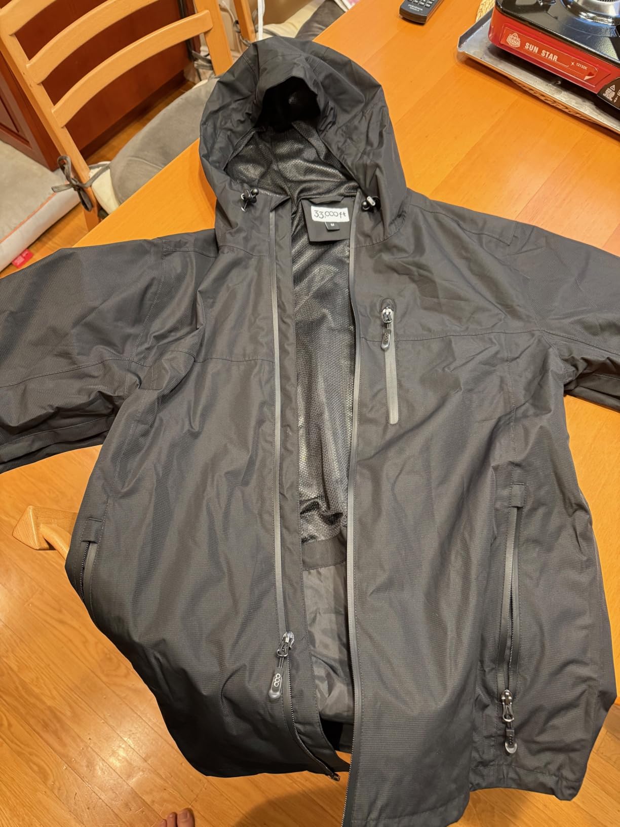 33,000ft Men's Packable Rain Jacket Lightweight Rain Shell Jacket with Hood Waterproof Raincoat for Cycling customer photo 1