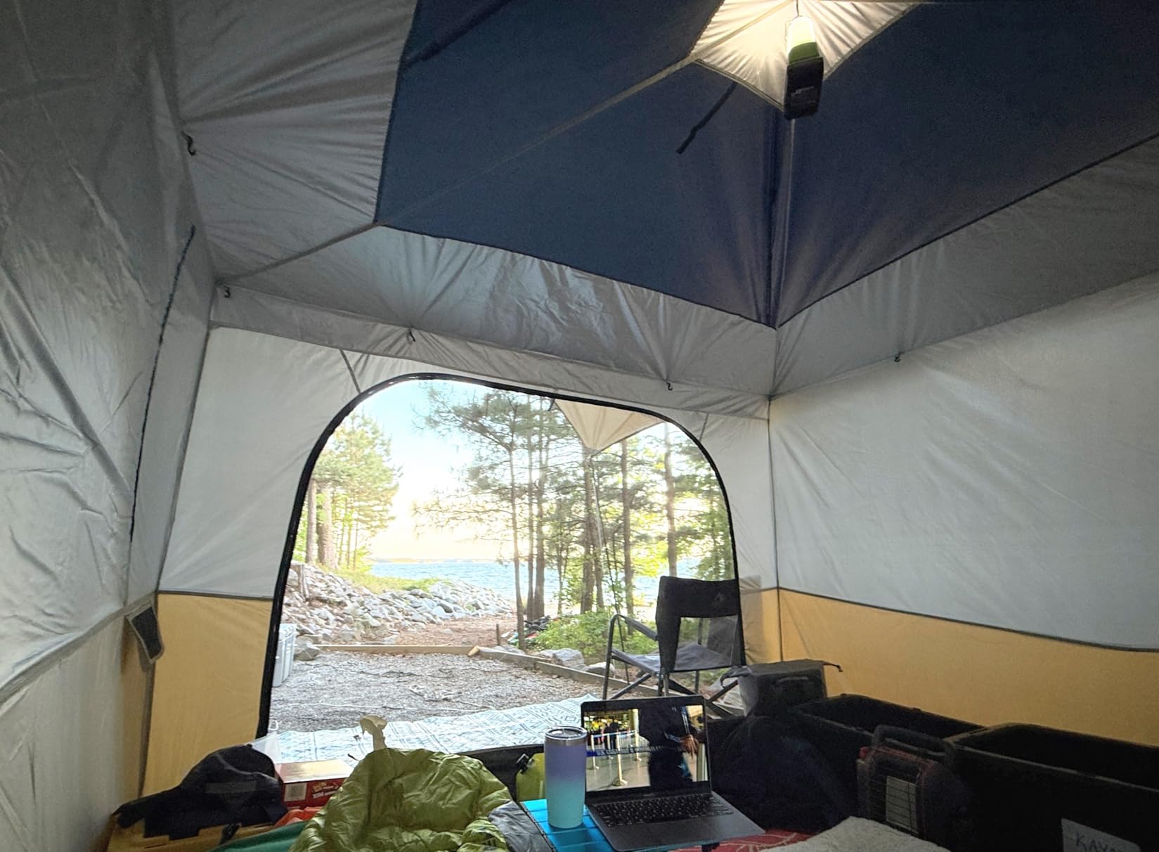REDCAMP Canopy Camping Tent for Pop Up Canopy Tent, Inner Tent Converts Straight Leg 10'x10' or 10'x20' Canopy into Camping Tent, Fits 4-6 Person(Frame/Shelter NOT Included) customer photo 1