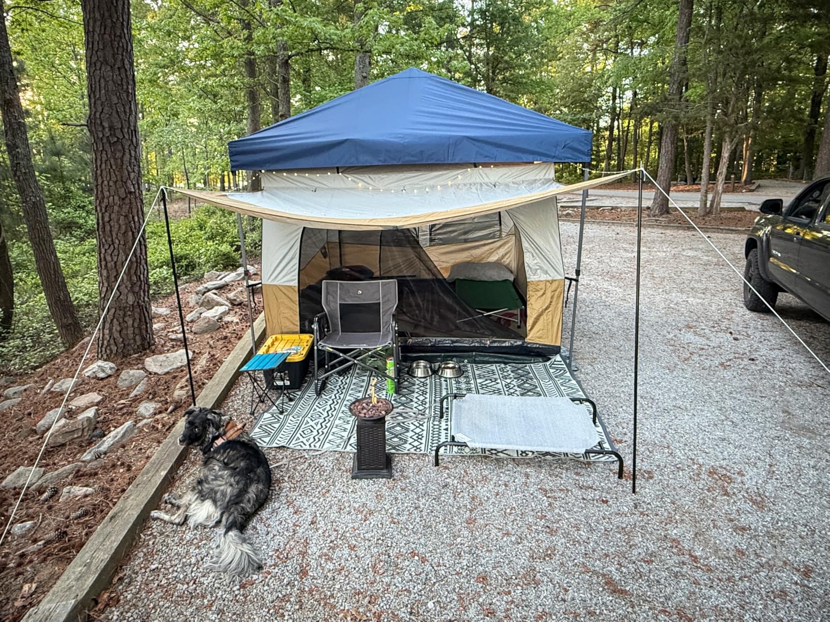 REDCAMP Canopy Camping Tent for Pop Up Canopy Tent, Inner Tent Converts Straight Leg 10'x10' or 10'x20' Canopy into Camping Tent, Fits 4-6 Person(Frame/Shelter NOT Included) customer photo 2