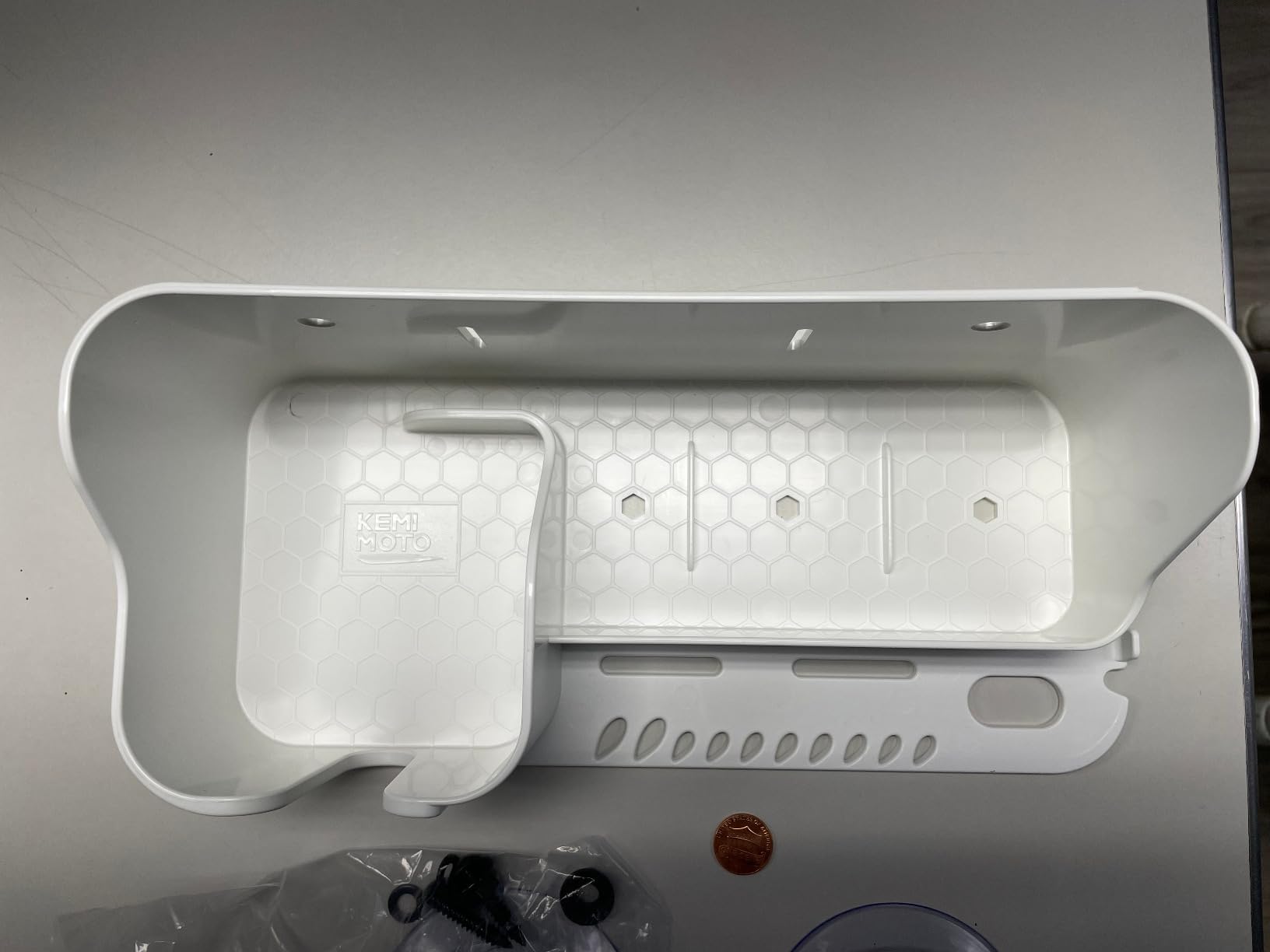 KEMIMOTO Boat Cup Holder, Caddy Organizer Installed With Screws/Suction Cups on Any Flat Surface, Storage Organizer, Cockpit Storage Box Marine Cup Holder for Bass Kayak Jon Pontoon Boat Accessories customer photo 2