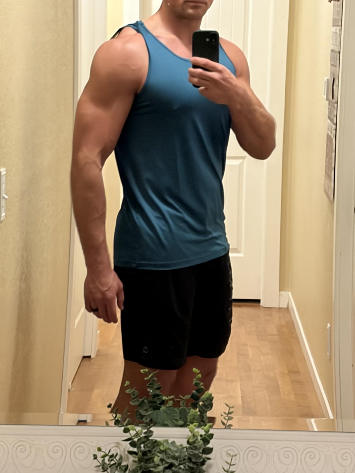 TACVASEN Men's Workout Tank Tops Sleeveless UPF 50+ Summer Sun Shirts Quick Dry for Running Swim Gym Beach customer photo 1