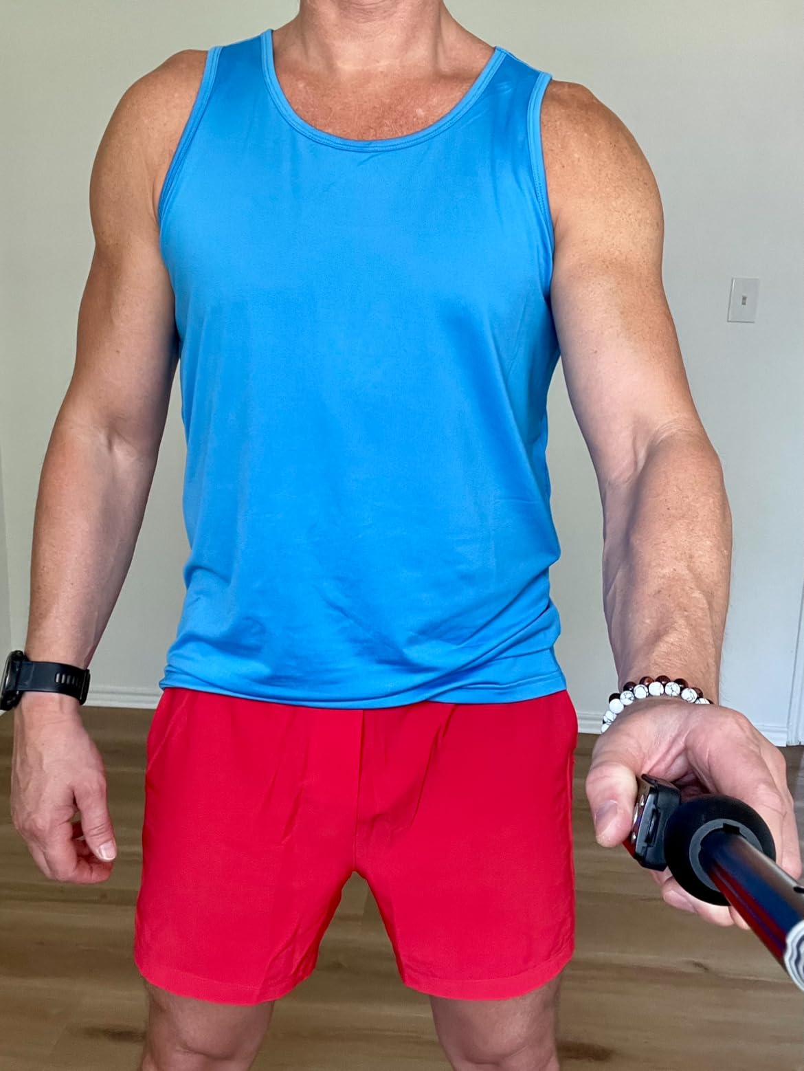 TACVASEN Men's Workout Tank Tops Sleeveless UPF 50+ Summer Sun Shirts Quick Dry for Running Swim Gym Beach customer photo 2