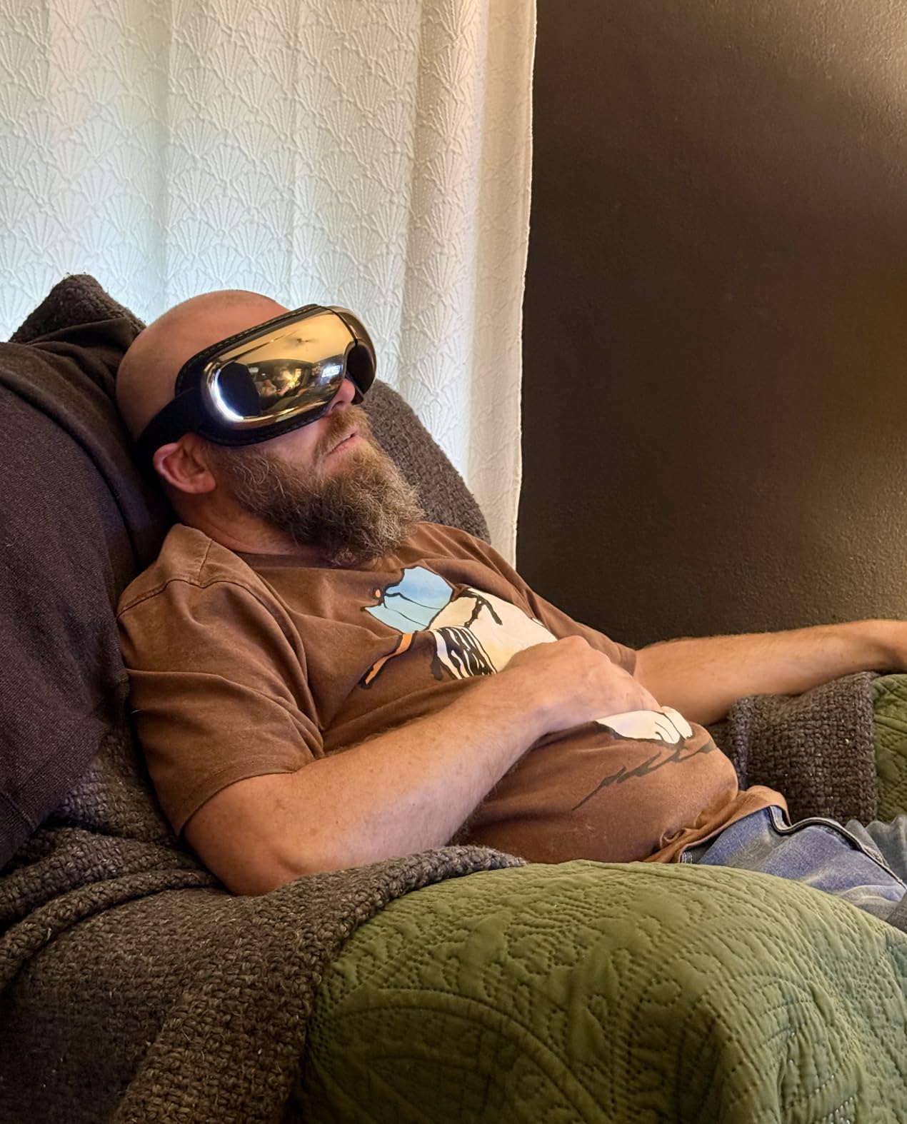 RENPHO Eye Massager with Heat and Cooling Voice Control, FSA Eligible HSA, Massaging Eye Mask for Dry Eyes Head Tension and Stress Relief - Eyeris 3 customer photo 1