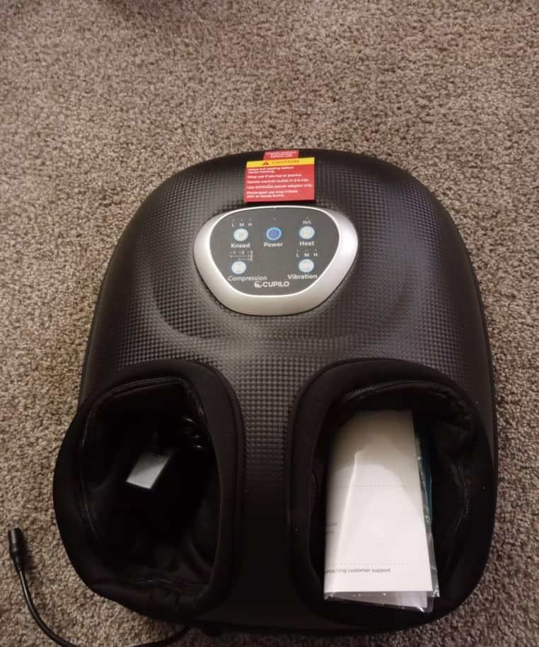 CuPiLo Foot Massager FSA Eligible HSA, 2026 Upgraded, Feet Massager with Heat for Plantar Fasciitis Relief, 5 Levels Compression & Vibration Massage for Neuropathy customer photo 2