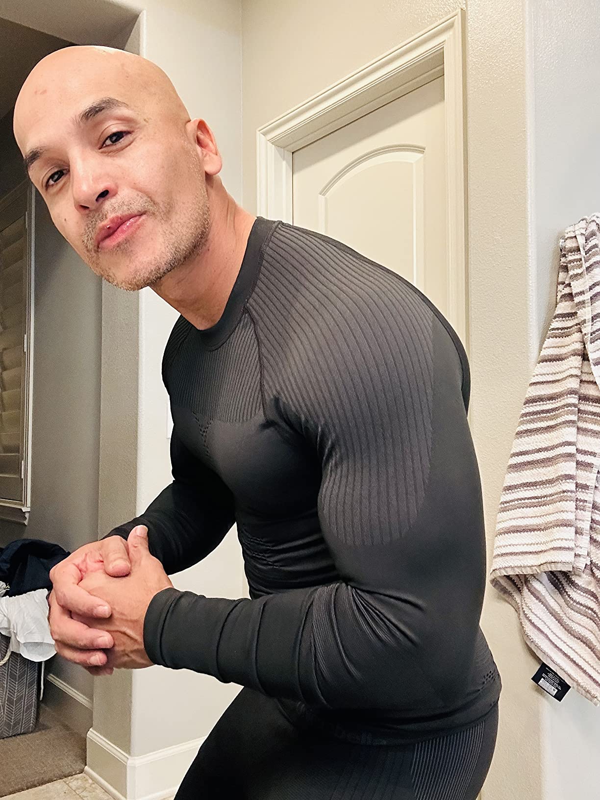 UNIQUEBLLA Long Johns Thermal Underwear Set for Men Thermal Base Layer Cold Weather Bottom Top customer photo 2