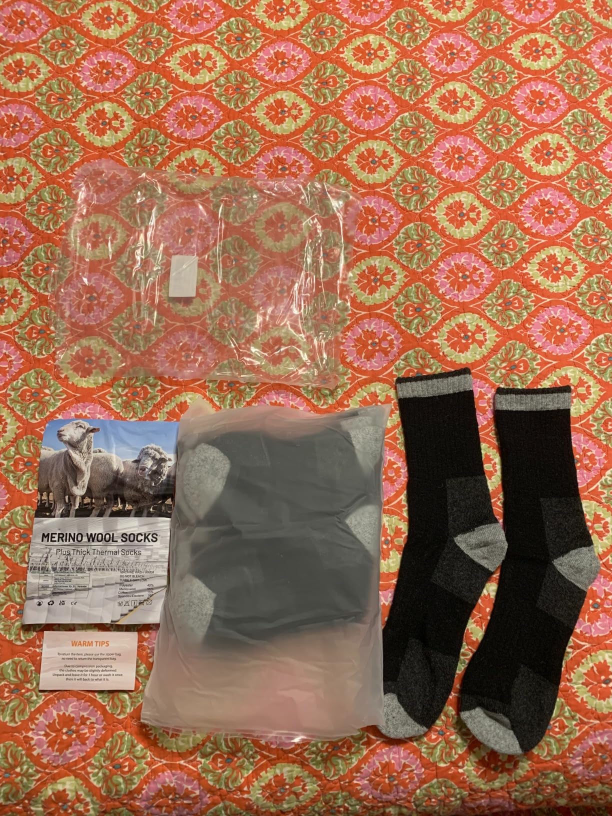 SIMIYA Merino Wool Hiking Socks for Men - 5 Pairs Thick, Warm, Thermal Winter Crew Socks for Cold Weather customer photo 2
