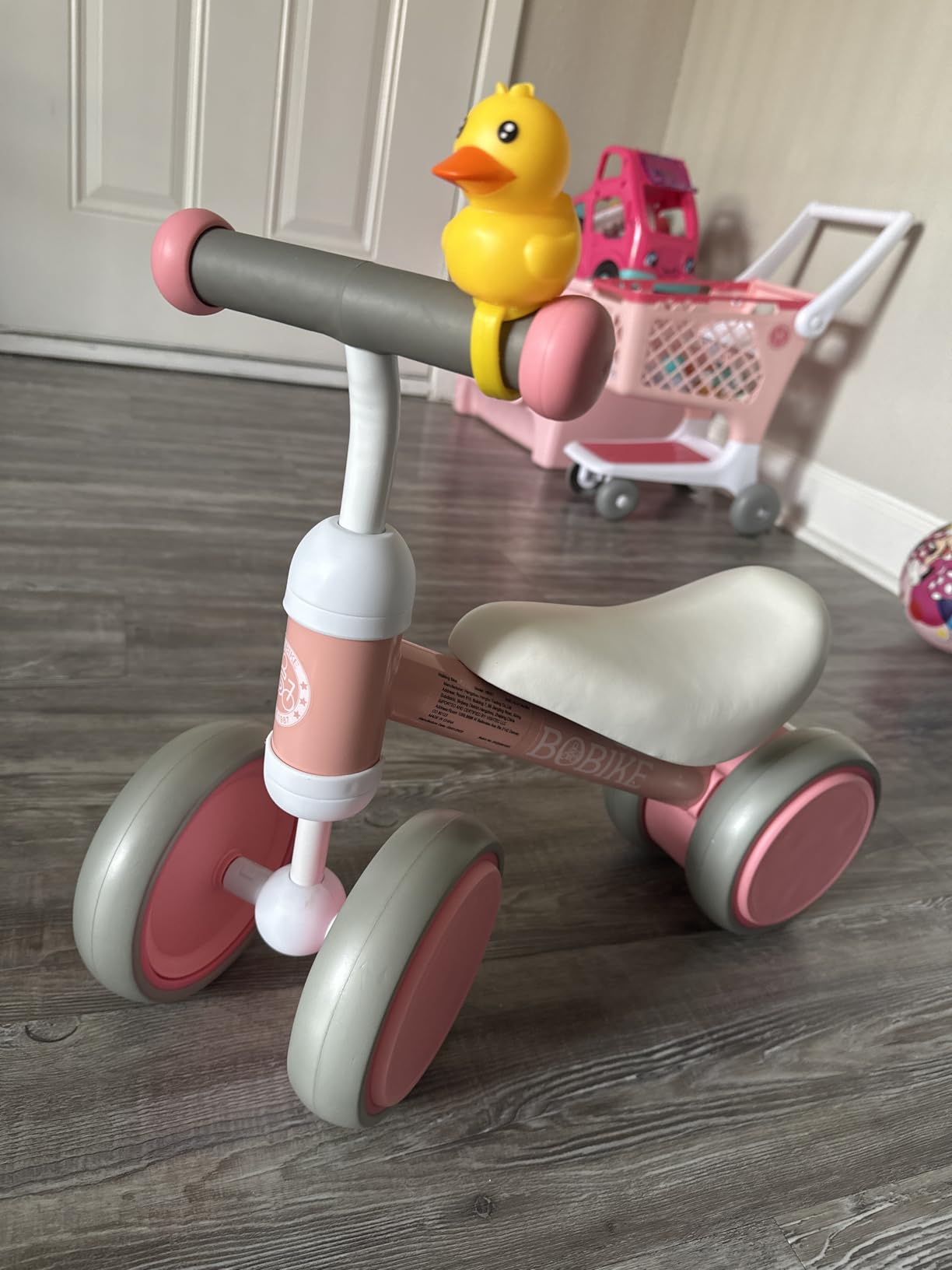 Baby Balance Bike Toys for 12-36 Months Kids Toy Boy Girls Gifts Toddler Best First Birthday Gift Children Walker No Pedal Infant 4 Wheels Bicycle (Black) customer photo 1