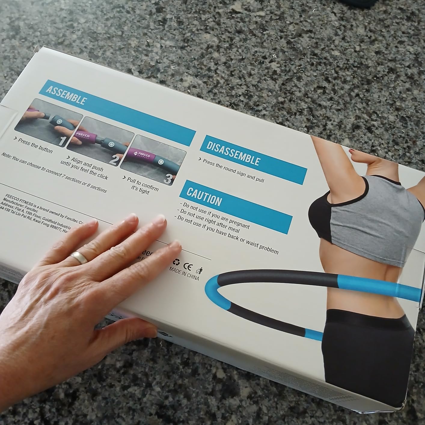 FEECCO Weighted Fitness Hoop, 8 Detachable Sections for Weight Loss customer photo 1