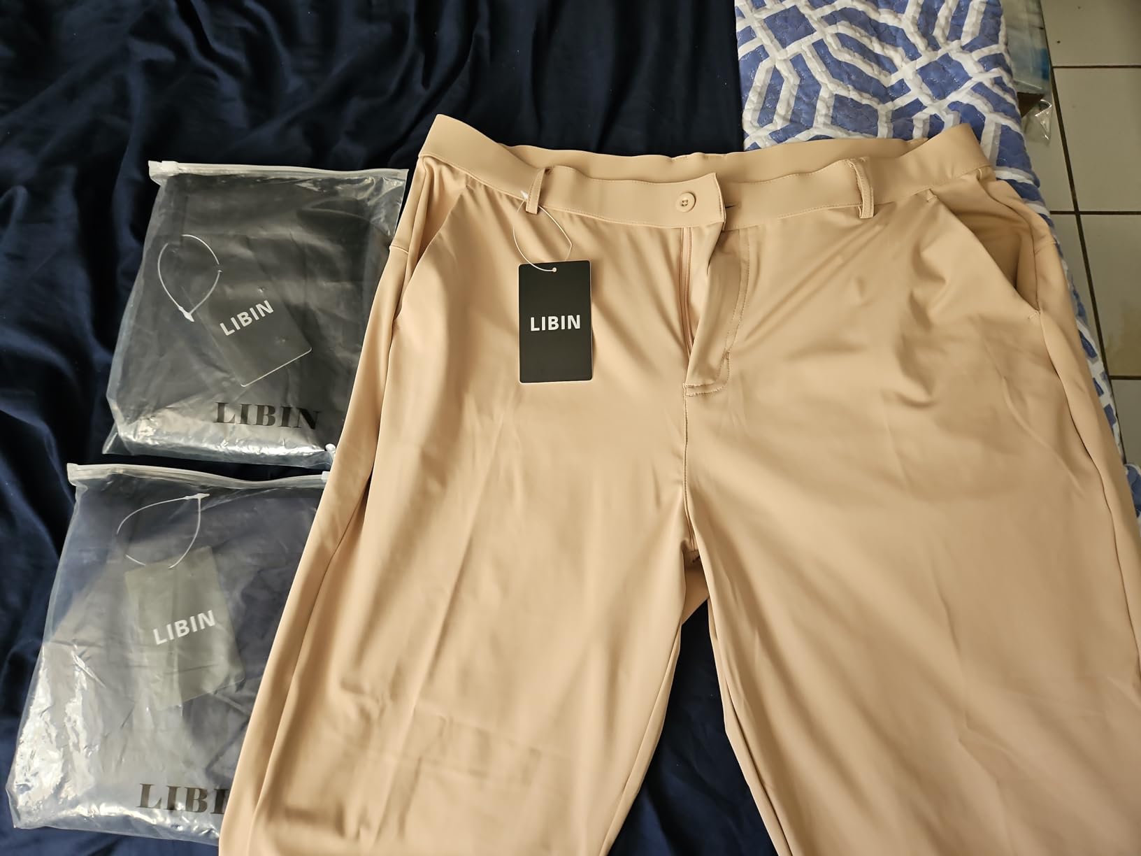 Men's Golf Pants Joggers Lightweight 3 Pockets Slim Fit Soft Stretchy Tapered Work Dress Athletic customer photo 1
