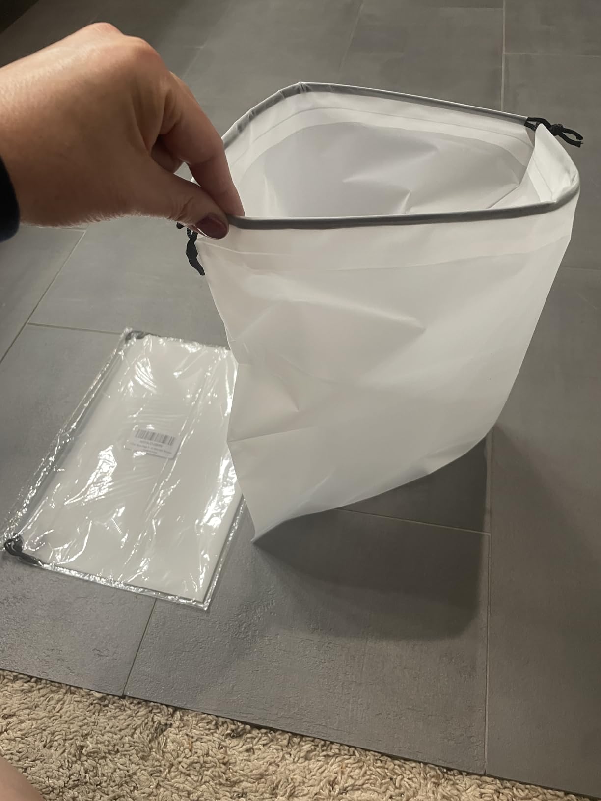 Pink Travel Shoe Bags - 5 Pcs Non-Woven Drawstring Packing Bags with Clear Window (15.7