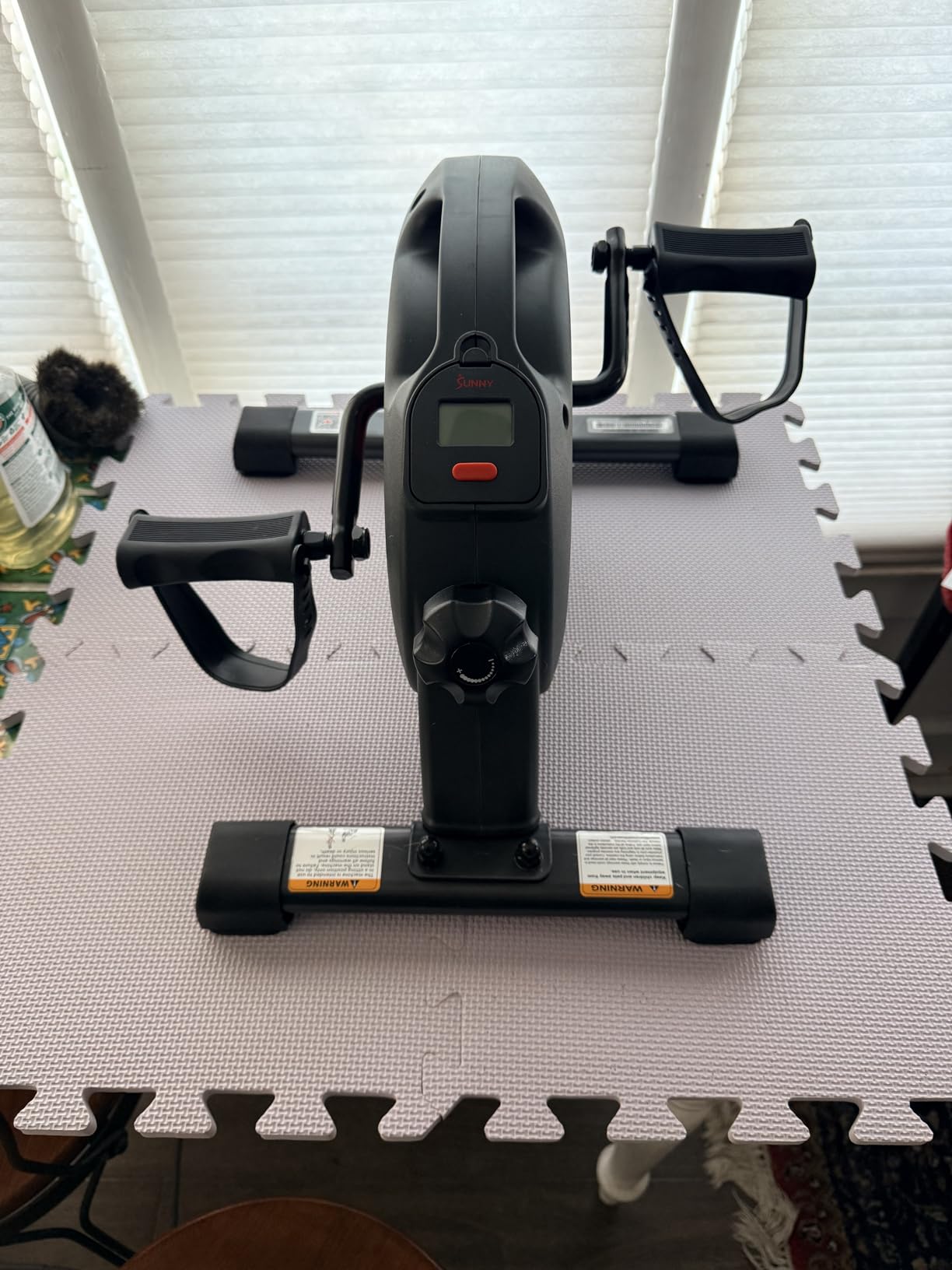 Sunny Health and Fitness Smart Under-Desk Bike Exerciser, Low-Impact Cardio Cycling Equipment for Home/Office, Mini Paddler for Arm/Leg Mobility Training, Free SunnyFit App customer photo 2