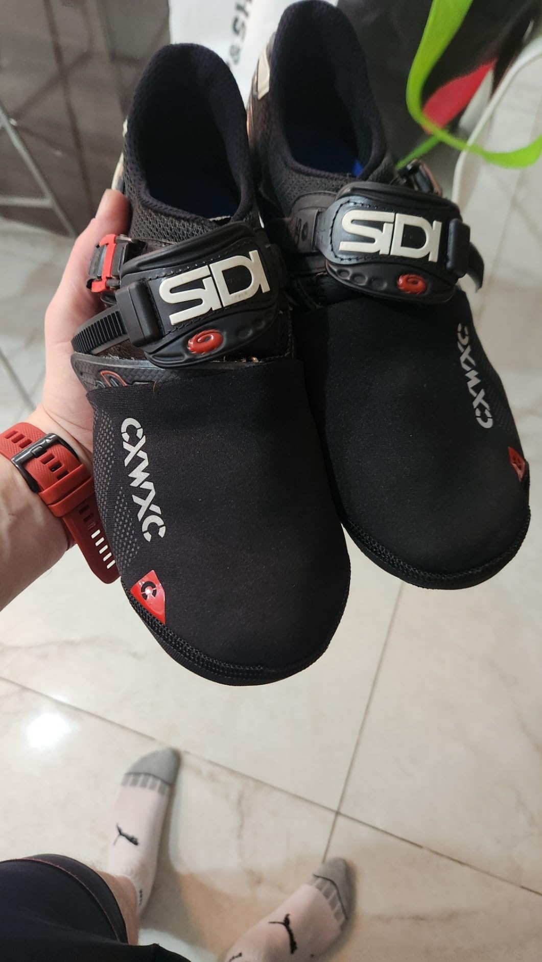 CXWXC Cycling Toe Covers for Men Women - Cycling Shoe Covers Winter Waterproof Breathable - Bike Overshoes Cold Weather Thermal Warm customer photo 1