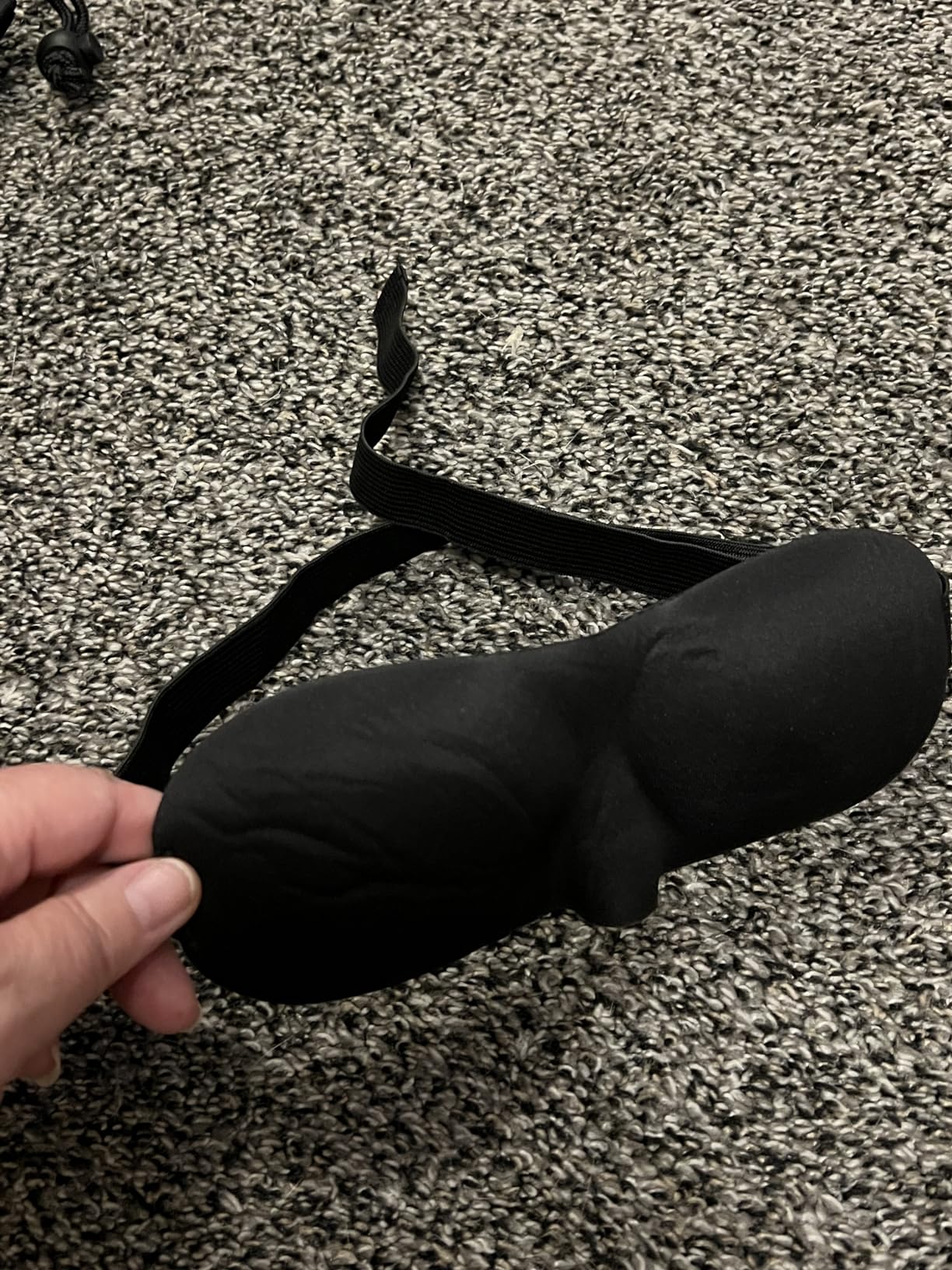 CloudBliss Travel Pillow for Airplane, Memory Foam Neck Pillow for Travel, Compact Flight Pillow with Eye Mask, Earplugs, Carry Bag, Travel Neck Pillow for Long Flight Sleep, Plane Accessories, Black customer photo 2