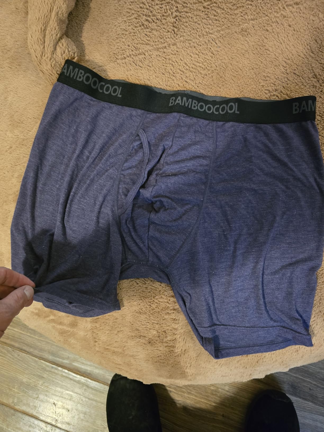 BAMBOO COOL Men's Underwear Breathable Boxer Briefs with Fly Moisture-Wicking Lightweight Underwear 7-Pack customer photo 1