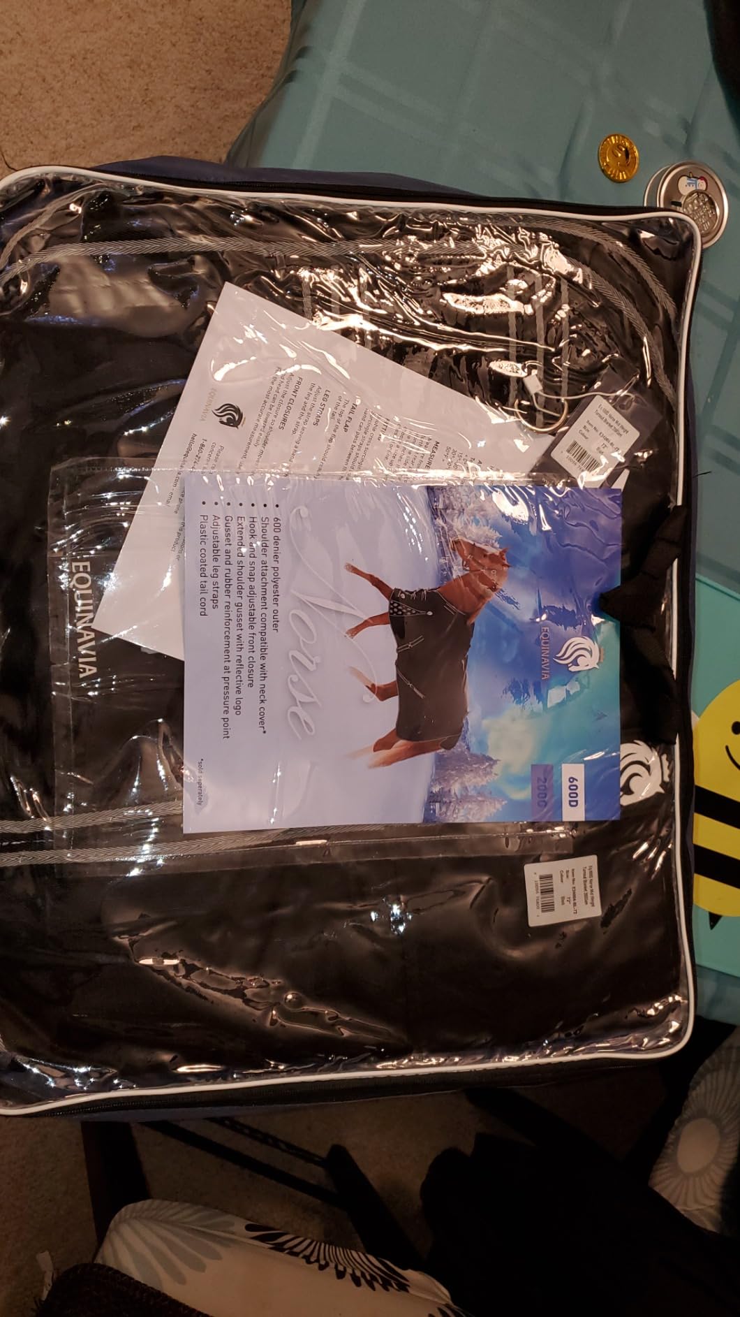Equinavia Norse 200g Medium Weight Horse Blanket | Waterproof Winter Turnout - Black - 66 in - Black - 69 in customer photo 2