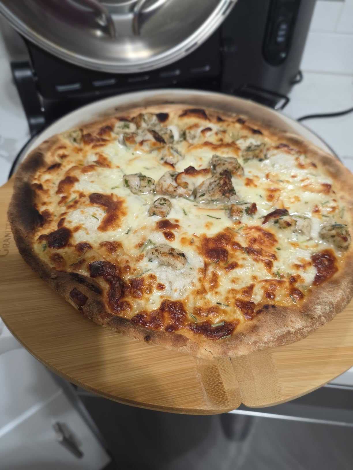 PIEZANO 12 Inch Electric Indoor Pizza Oven Heats up to 800F - Pizza Maker with Ceramic Stone for Crispy Crust Pizza, Cooks in Under 6 Minutes, Countertop, Dual Heat Control, Peels & Scraper Included customer photo 2