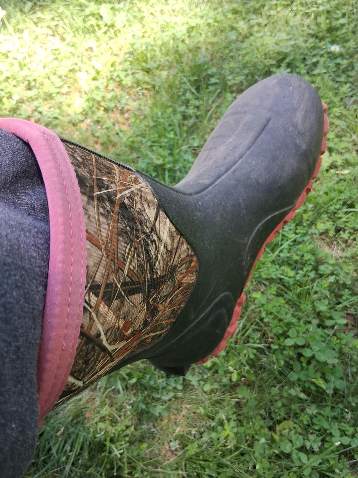 Rubber Boots for Women with Steel Shank, 6mm Neoprene Mid Calf Rain Boots, Waterproof Insulated Mud Work Boots All Season customer photo 2