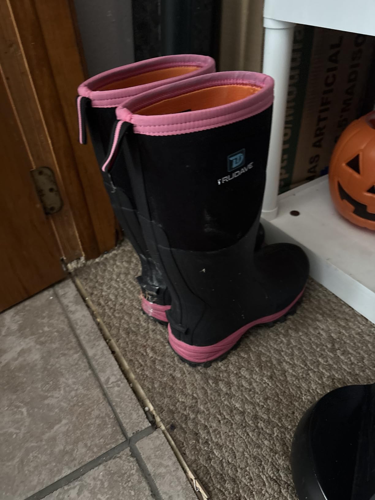Rubber Boots for Women with Steel Shaft, Waterproof Insulated Mud Rain Boots, 6mm Neoprene Anti-slip Outdoor Work Boots customer photo 2
