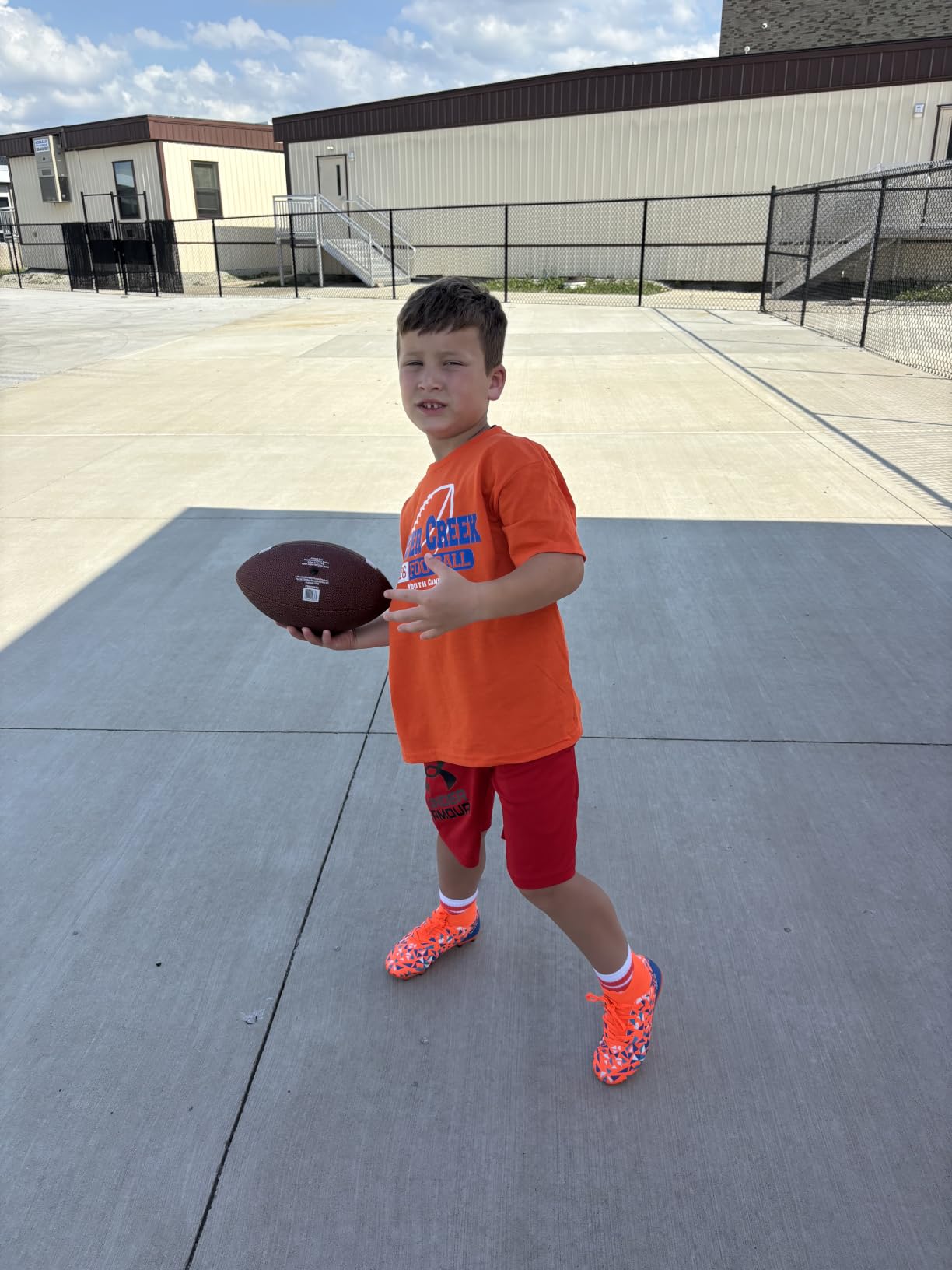 Boys Football Cleats Youth High Top Firm Ground Soccer Shoes for Little/Big Kids customer photo 1
