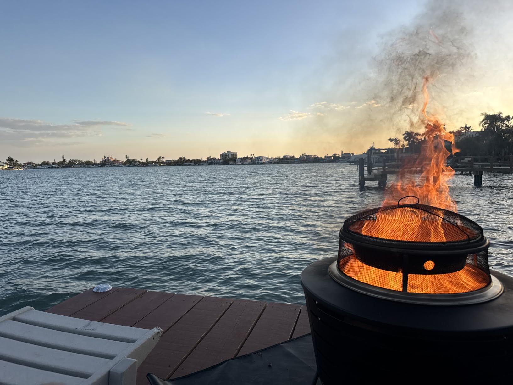 Smokeless Fire Pit 20-Inch - Portable Outdoor Wood Burning Fire Pit for Patio, Backyard & Camping, Stainless Steel, Removable Ash Pan, Stand & Cover - TIKI Social Fire Pit customer photo 2