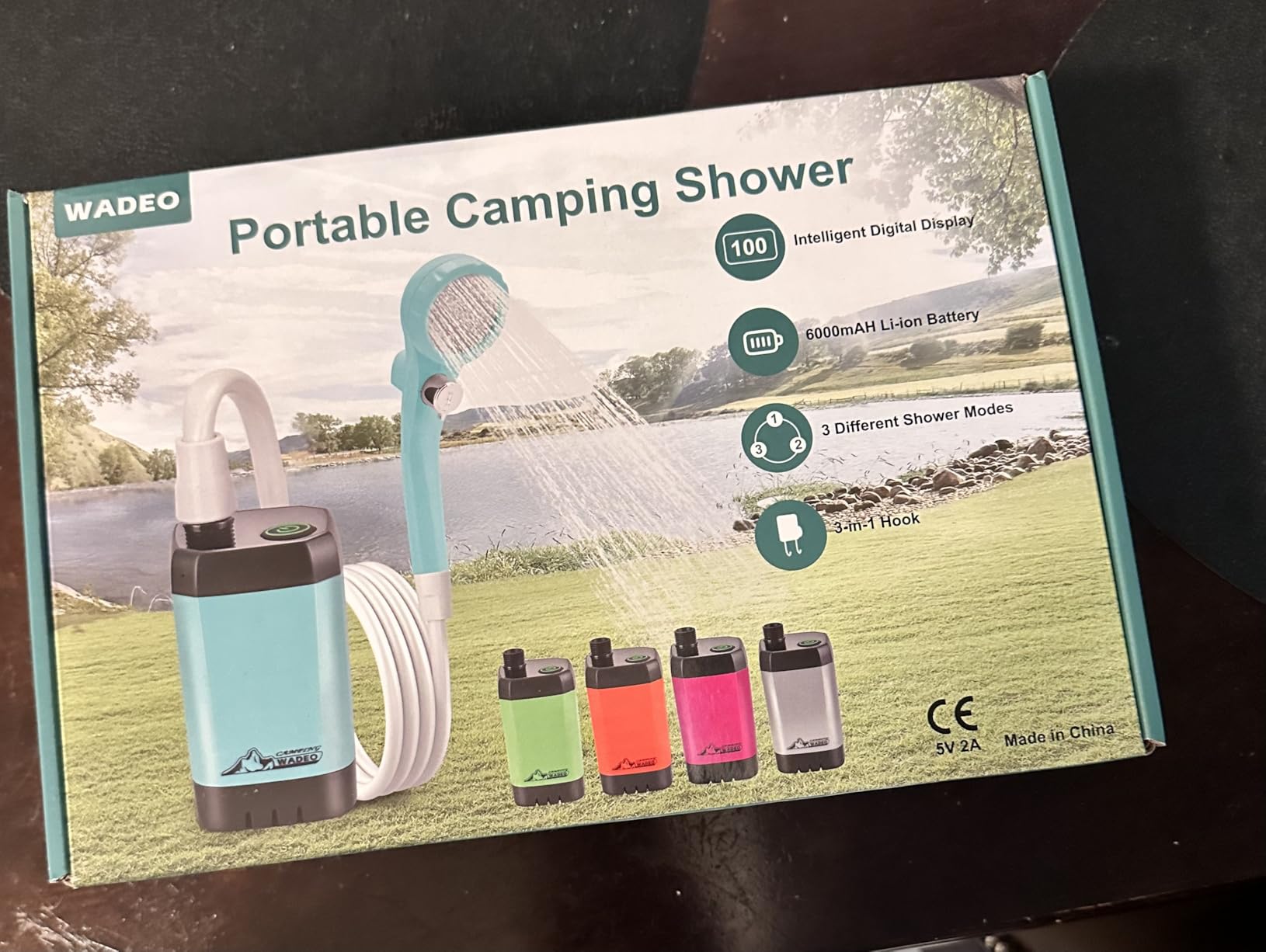 WADEO Portable Shower for Camping, 6000mAh Outdoor Electric Shower Rechargeable Pump with Intelligent Digital Display customer photo 1