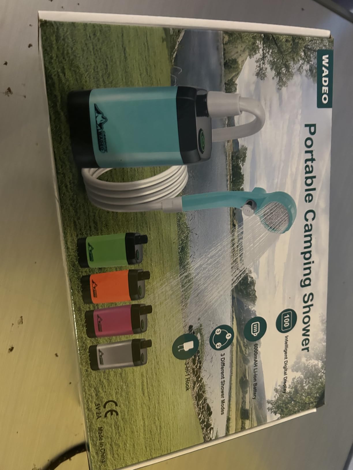 WADEO Portable Shower for Camping, 6000mAh Outdoor Electric Shower Rechargeable Pump with Intelligent Digital Display customer photo 2