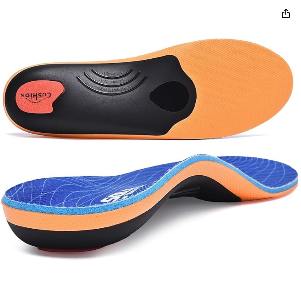 VALSOLE 250+ lbs Plantar Fasciitis High Arch Support Insole for Men Women, Heavy Duty Support Pain Relief Orthotics Insert, Relieve Flat Feet, High Arch, Foot Pain, Standing All Day Boot Work Shoe Insole customer photo 2