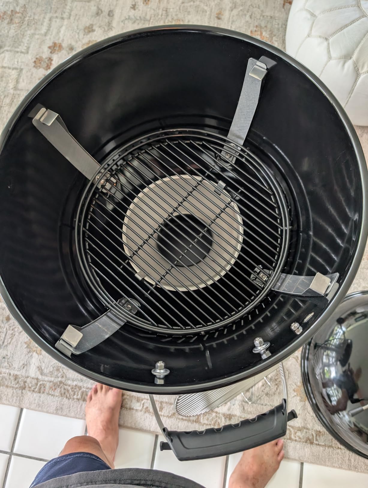 Napoleon NK18 Premium Charcoal Kettle Grill, Black, Porcelain-Enameled Lid and Bowl, Chrome-Plated Cooking Grid customer photo 1