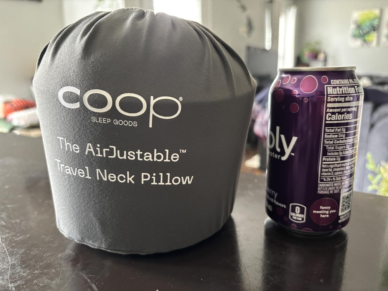 Coop Home Goods AirJustable Travel Neck Pillow, Inflatable, Adjustable Support for Neck & Chin, Compact, Soft Memory Foam Comfort, Airplane Travel Essentials, Cooling & Washable Cover customer photo 2