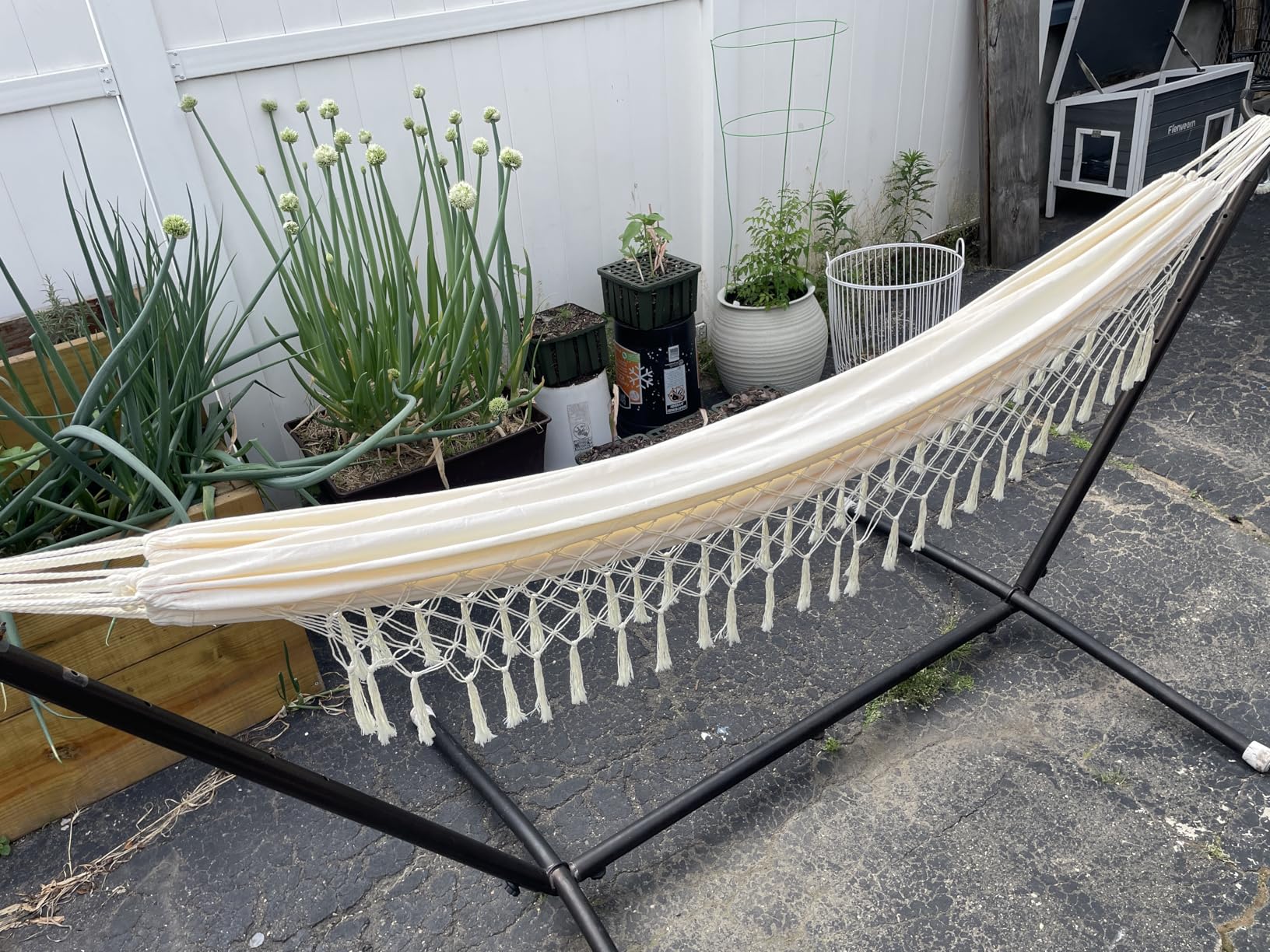 SUNCREAT Hammocks Outdoor Camping Double Hammock, Extra Large 2 Person Hammock for Camping, Dark Gray customer photo 1