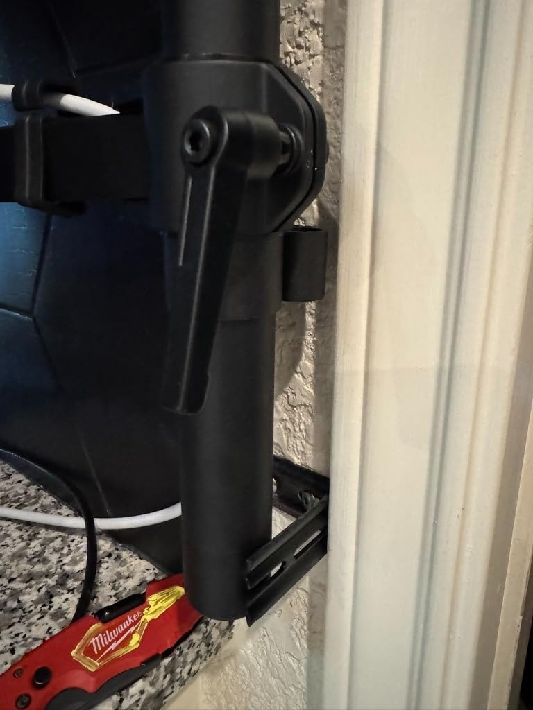 Amazon Basics Gas Spring Dual Computer Monitor Arm Desk Mount, Adjustable, Holds up to 27