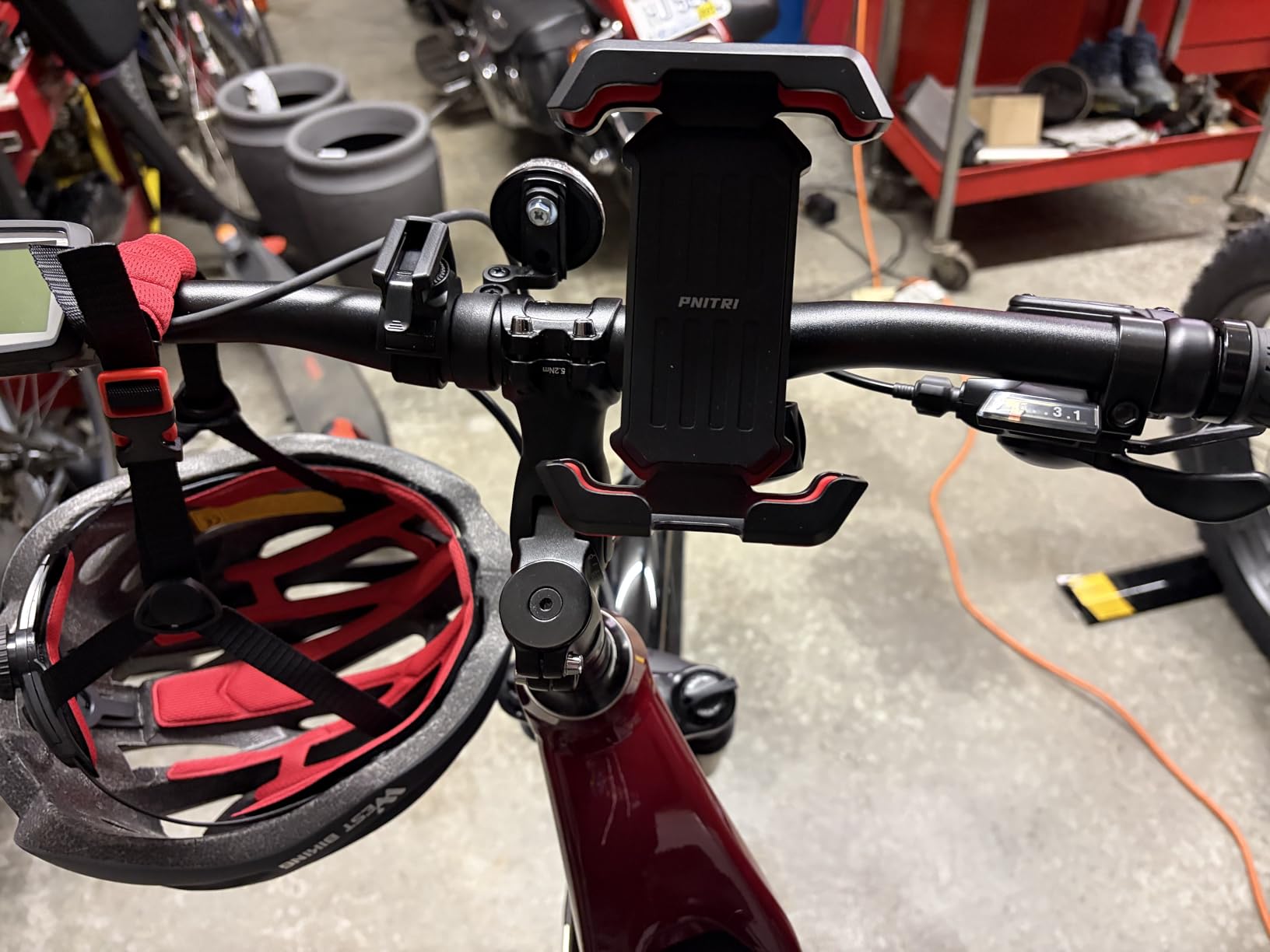 Pnitri 2025 New Upgraded Bike Phone Holder Handlebar - 1S Quick Install, Motorcycle Phone Mount, Bicycle Phone Holder fit Large Phone Case for iPhone Samsung, Dirt Scooter Mini Bike Accessories customer photo 2