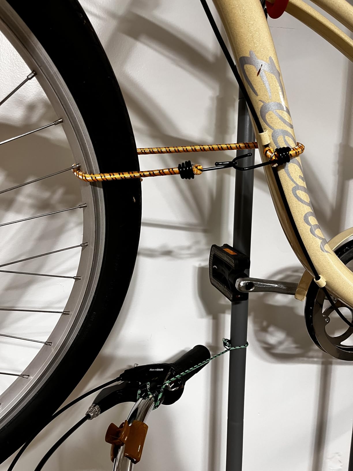 Suchtale 2 Bike Rack, Bicycle Rack, Bike Storage Rack for Garage, Gravity Bike Stand, Indoor Bike Organizer, Floor Vertical Bicycle Holder, Adjustable Wall Mount Cycle Hanger for Road Mountain Bikes customer photo 2