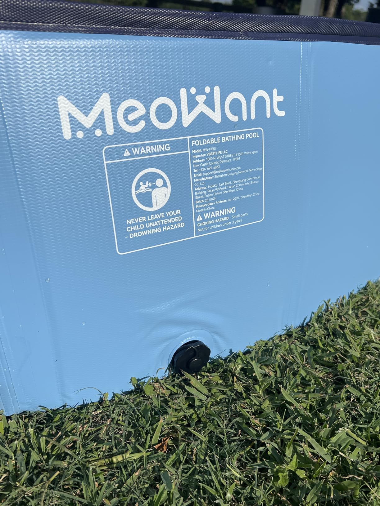 Meowant Extra Large Dog Pool Foldable 97'', Hard Plastic Dog Swimming Pool Kiddie Pool, Collapsible Dog Pet Bath Pool, Portable Deep Dog Pools for Large Dogs (5XL-97'' x 16'') customer photo 2