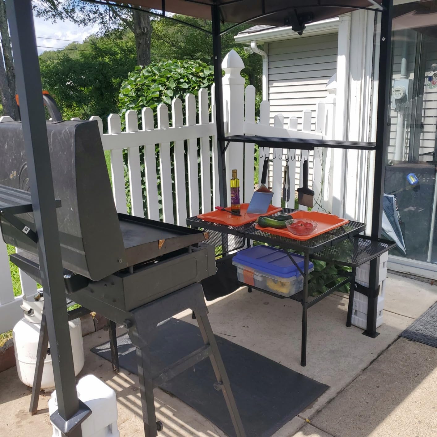WildFinder Folding Table with 2 Wing Panels, 3x2 FT Camping Table with Mesh Desktop, Height Adjustable Folding Grill Table with Mesh Bag, Portable Outdoor Table for Picnic, Camping, BBQ, Beach customer photo 2