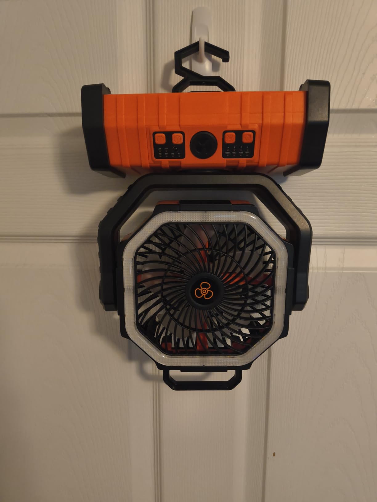 ADUST Camping Fan - 20000mAh Battery Powered Fan Battery Operated Rechargeable Portable Outdoor Tent Fans with Hanging Hook, Cordless, 4 Speeds, Remote Control - Orange customer photo 2