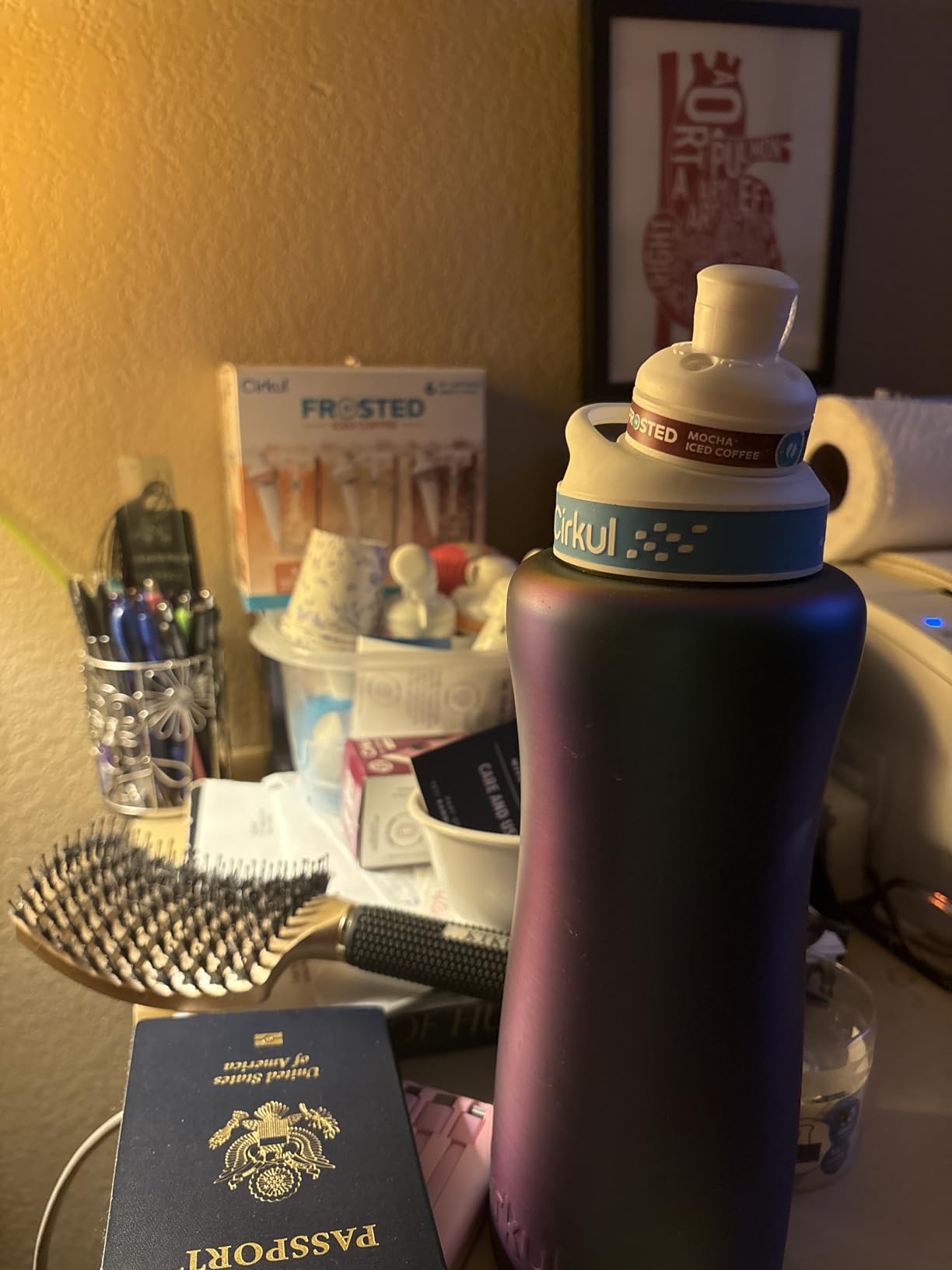 Cirkul 32oz. Matte Black Stainless Steel Water Bottle Starter Kit with Black Lid and 2 Flavor Cartridges (1 LifeSip Blueberry Grape, 1 GoSip Kiwi Berry) No Sugar, Zero Calorie Drink Mix customer photo 2