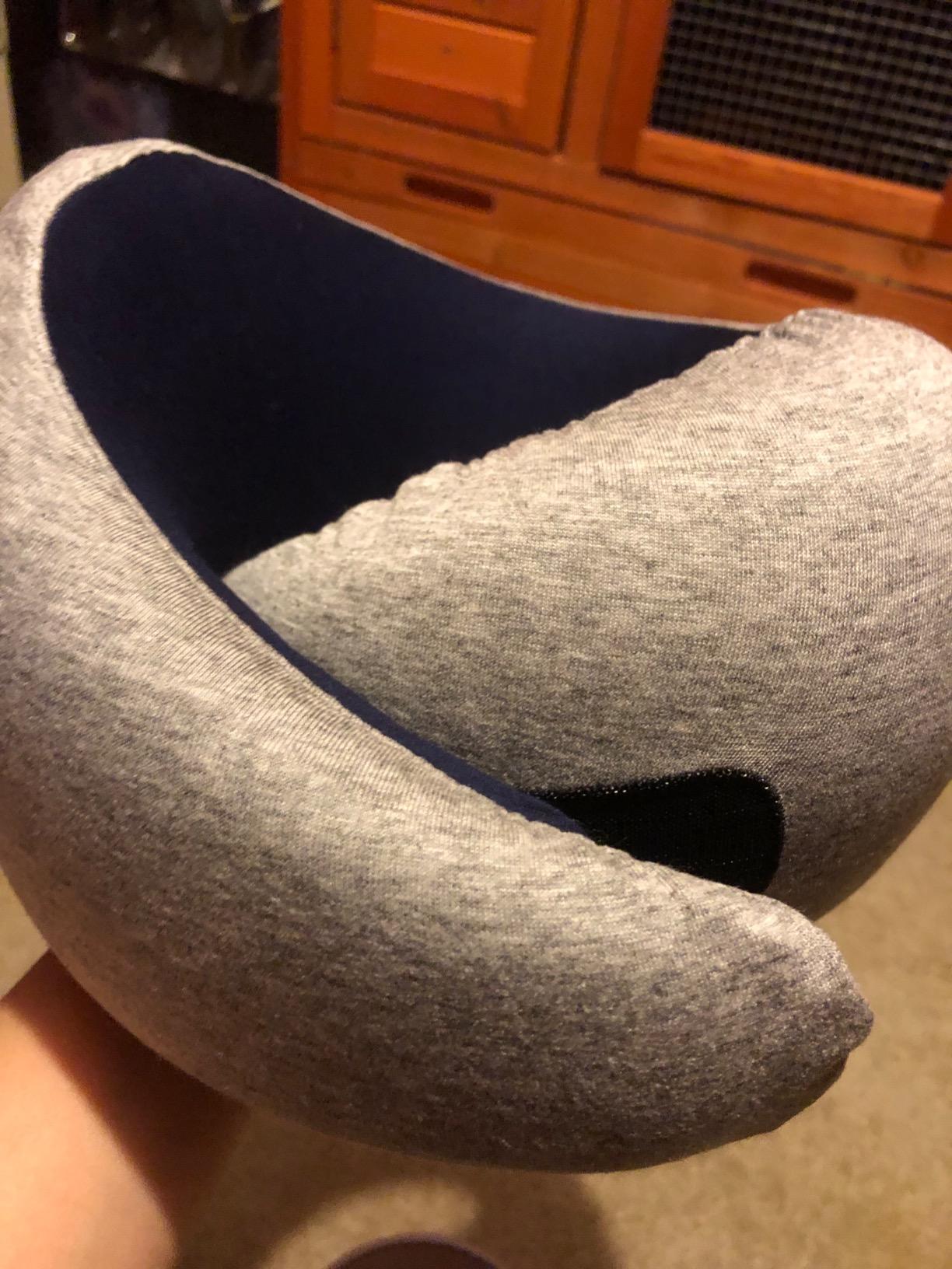 Ostrichpillow Go Neck Pillow, Travel Pillows for Airplanes, Premium Memory Foam Travel Pillow, 360 Degree Ergonomic Design, Asymmetrical Sides, Travel Bag Included, Washable Modal Cover customer photo 1