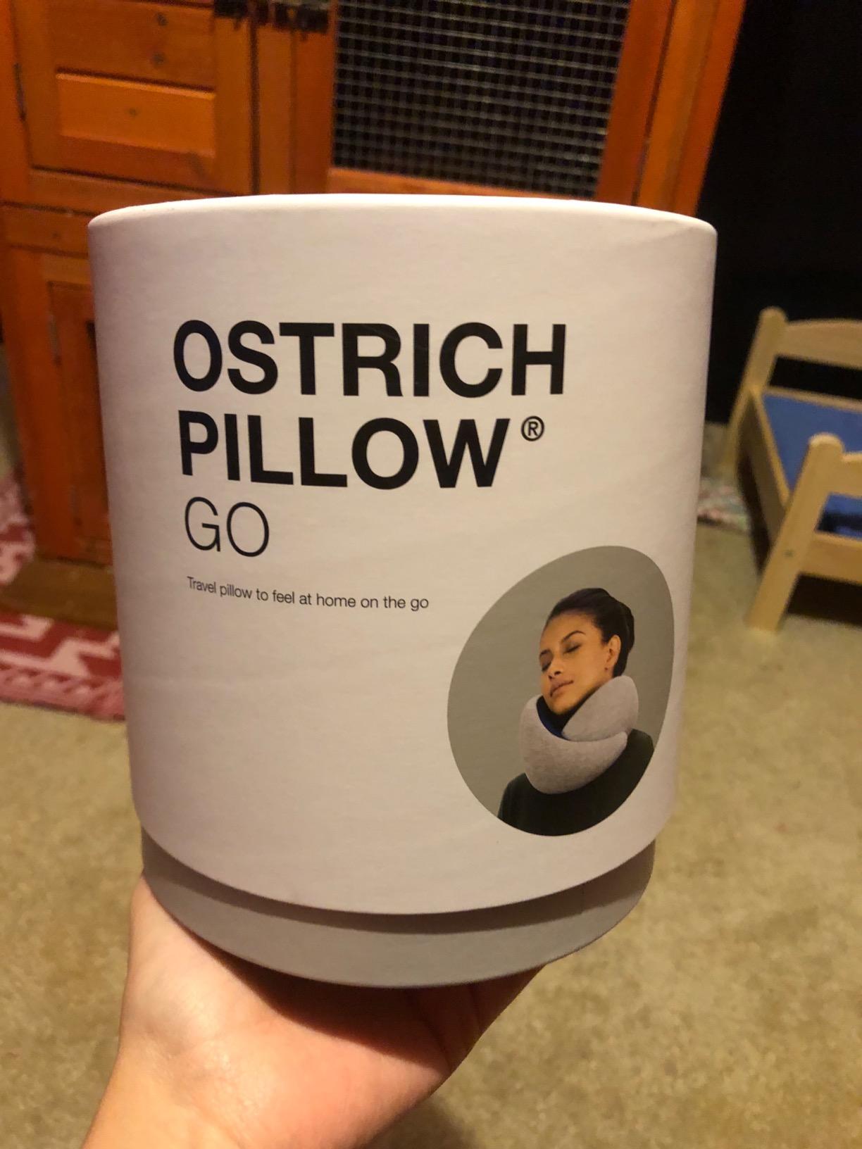 Ostrichpillow Go Neck Pillow, Travel Pillows for Airplanes, Premium Memory Foam Travel Pillow, 360 Degree Ergonomic Design, Asymmetrical Sides, Travel Bag Included, Washable Modal Cover customer photo 2
